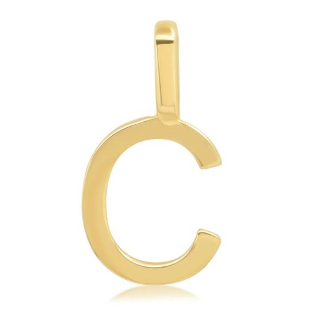 NWT Alphabet Letter Pendant "C" // 10K Solid Gold